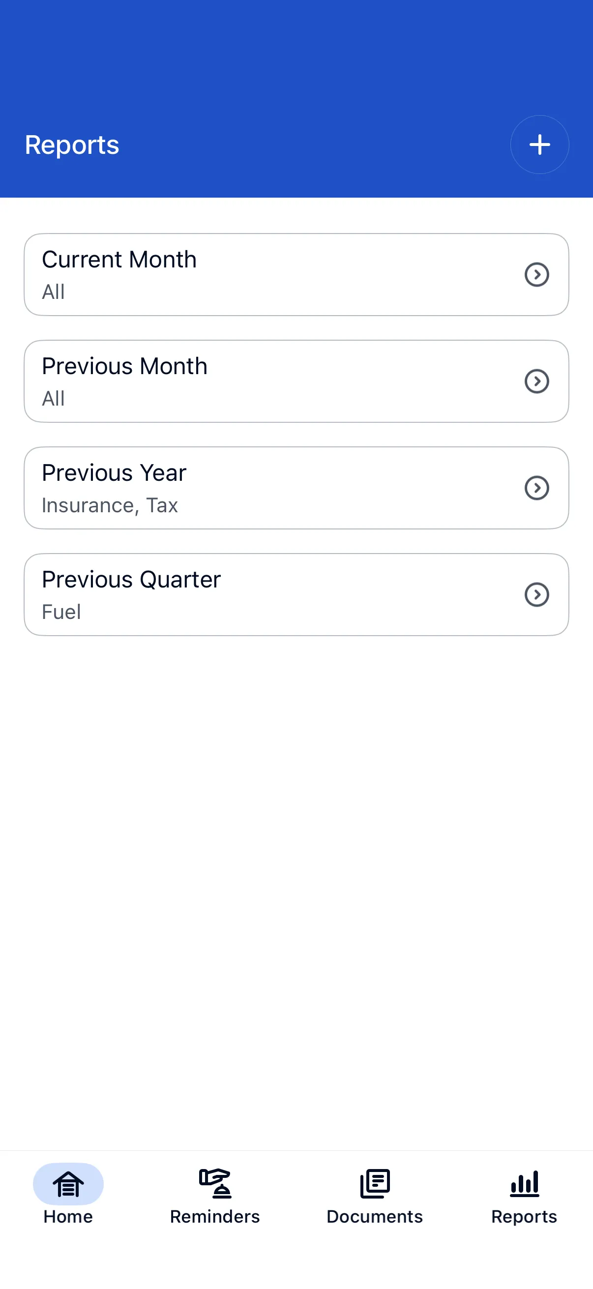 Report List Screenshot